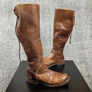 Bed Stu Boots Womens 9.5 Brown Leather Knee High Tall Distressed Riding Western.